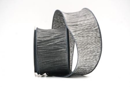 Gray/Silver Textured Pleated Wired Ribbon Collection_KF8866GC-50-123