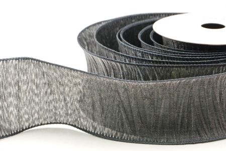 Gray/Silver Textured Pleated Wired Ribbon Collection_KF8866GC-50-123