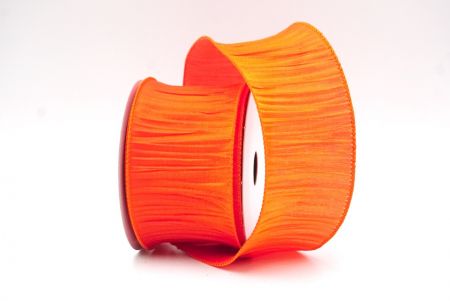 Orange Textured Pleated Wired Ribbon Collection_KF8866GC-54-54