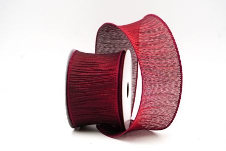 Burgundy Textured Pleated Wired Ribbon Collection_KF8866GC-8-8