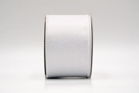 White_Shimmering Slanting Stripe Design Wired Ribbon_KF8867GC-1-1