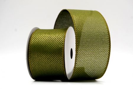 Green_Shimmering Slanting Stripe Design Wired Ribbon_KF8867GC-15-185