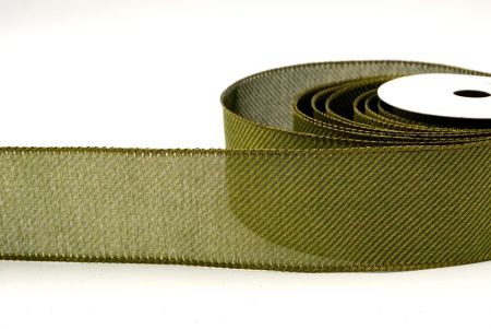 Green_Shimmering Slanting Stripe Design Wired Ribbon_KF8867GC-15-185