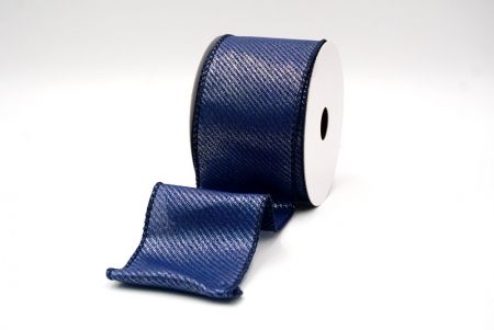 Navy Blue_Shimmering Slanting Stripe Design Wired Ribbon_KF8867GC-4-4