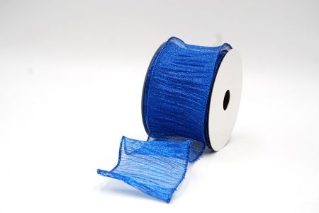 Royal blue Metallic Shimmer Wired Ribbon Collection_KF8868GB-4