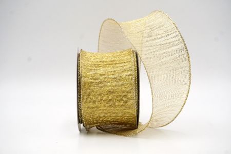 Yellow/Gold Metallic Shimmer Wired Ribbon Collection_KF8868GV-2