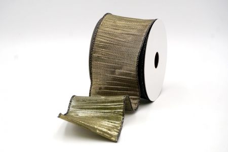 Dark Gold_Metallic Crinkled Wired Ribbon_KF8869GJ-53