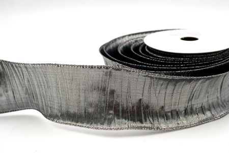 Gray_Metallic Crinkled Wired Ribbon_KF8869GL-50