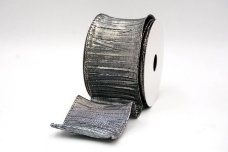 Gray_Metallic Crinkled Wired Ribbon_KF8869GL-50