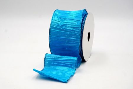 Sky Blue_Metallic Crinkled Wired Ribbon_KF8869GT-12