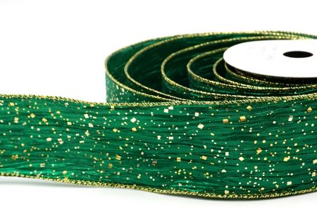 Collezione di nastri wired con glitter verde_KF8870G-3G