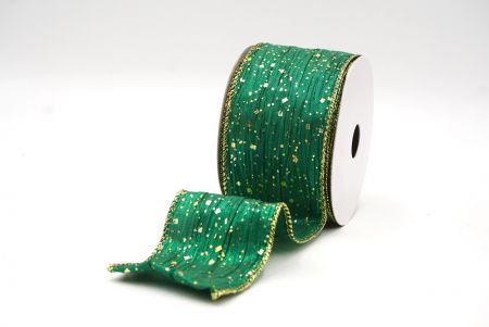 Green Glitter Confetti Wired Ribbon Collection_KF8870G-3G