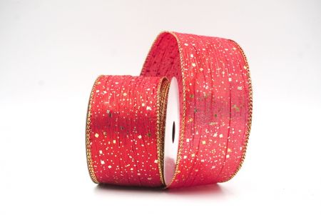 Red Glitter Confetti Wired Ribbon Collection_KF8870G-7G