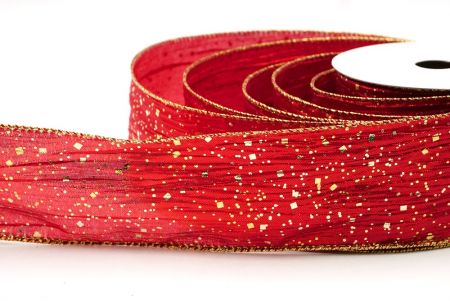 Collezione di nastri wired con glitter rosso_KF8870G-7G