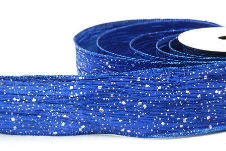 Royal Blue Glitter Confetti Wired Ribbon Collection_KF8870GB-4