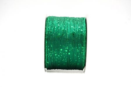 Collezione di nastri wired con glitter verde_KF8870GH-3