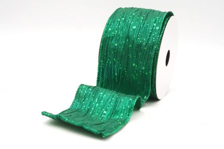 Collezione di nastri wired con glitter verde_KF8870GH-3