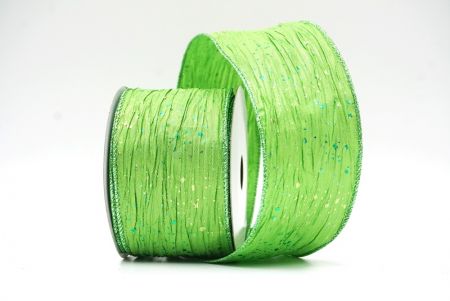 Apple Green Glitter Confetti Wired Ribbon Collection_KF8870GI-15