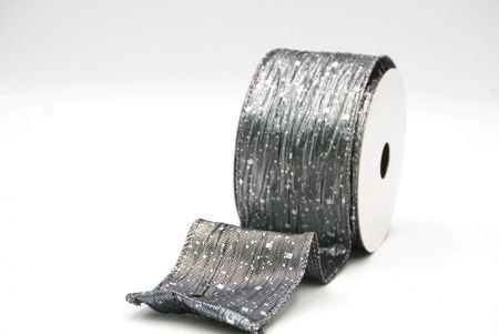 Silver/Gray Glitter Confetti Wired Ribbon Collection_KF8870GL-50