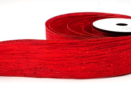 Red Glitter Confetti Wired Ribbon Collection_KF8870GR-7