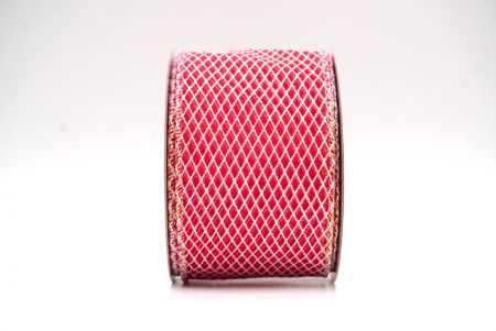 Red Diamond Weave Pattern Ribbon Collection_KF8874GN-7