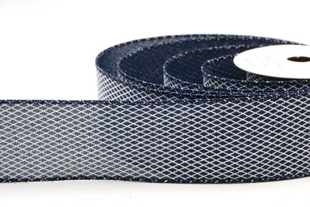 Navy Blue Diamond Weave Pattern Ribbon Collection_KF8876GC-4-4