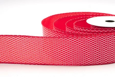 Red Diamond Weave Pattern Ribbon Collection_KF8876GC-7-7