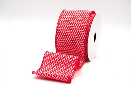 Red Diamond Weave Pattern Ribbon Collection_KF8876GC-7-7