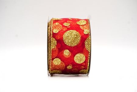 Red Shimmering Glitter Polka Dots Ribbon Collection_KF8878G-7G