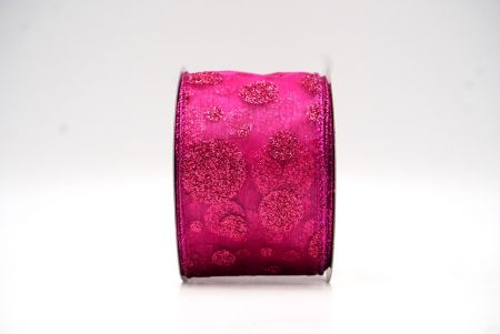 Hot Pink Shimmering Glitter Polka Dots Ribbon Collection_KF8878GF-40