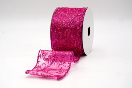 Heet Roze_Scroll en Sneeuwvlokken Draadlint_KF8881GF-40