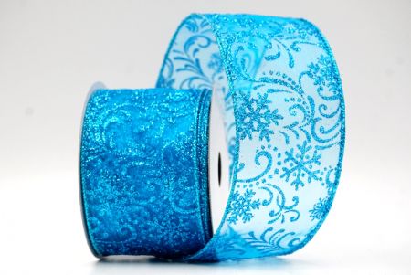 Blauw_Scroll en Sneeuwvlokken Draadlint_KF8881GT-12