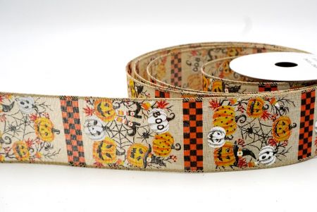 Khaki_Halloween Wired Ribbon_KF8890GC-13-183