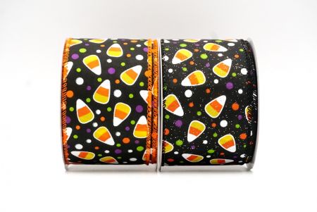 Halloween Candy Corn Wired Ribbon - Halloween Candy Corn Wired Ribbon