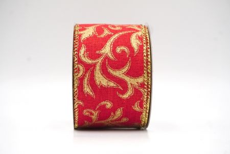 Rotes, verziertes Drahtband mit Feiertags-Scrollwork_KF8921G-7