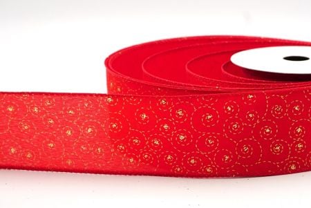 Red Festive Red Swirl Elegance Wired Ribbon_KF8923GC-7-7