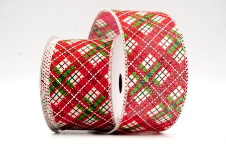 Crema/Rubrum/Viola_Festivus Crisscross Plaid Filum Lorum_KF8926GC-2-2