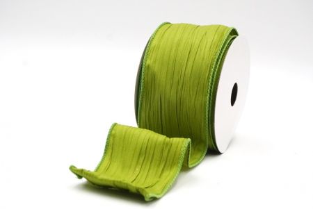 Matcha-Grün Einfarbige Crinkle-Band Kollektion_KF8941GC-15-42