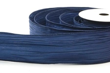 Marineblaue einfarbige Crinkle-Ribbon-Kollektion_KF8941GC-4-4