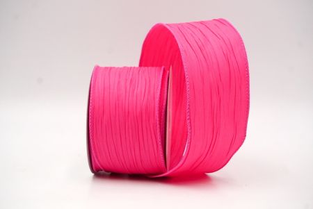 Knallpink Einfarbige Crinkle-Band Kollektion_KF8941GC-40-160