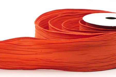 Dunkelorange Einfarbige Crinkle-Band Kollektion_KF8941GC-42-220