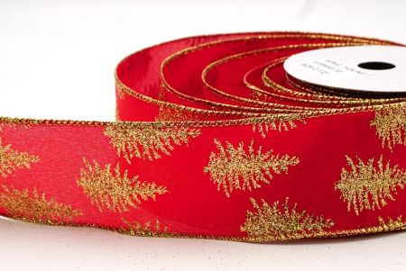 Ruber - Aureus Festivus Glitter Arboris Natalis Filum Ribbons_KF8969G-7G