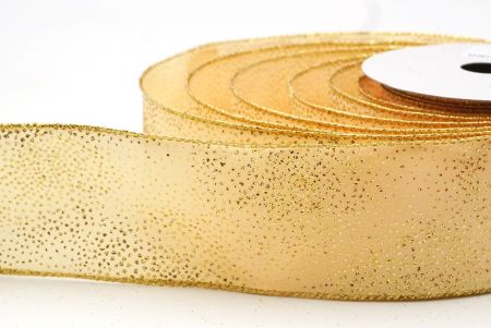 Hellbraun - Gold festliche einfarbige Glitzerband-Kollektion_KF8984G-13