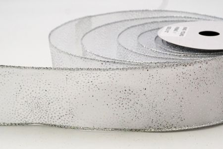 Weiße festliche einfarbige Glitzerband-Kollektion_KF8984G-1