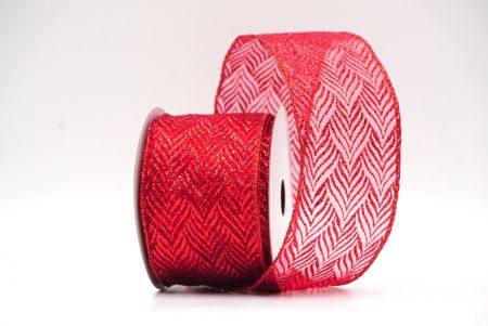 Ruber Herringbone Glitter Pattern Funis Ribbons_KF8995GR-7