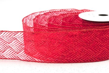 Ruber Herringbone Glitter Pattern Funis Ribbons_KF8995GR-7