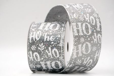 Cinta de Alambre Festiva HO HO HO Diseño Gris_KF9024G-50