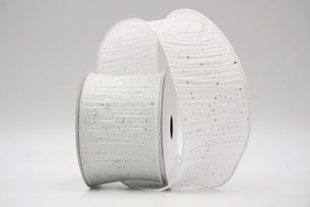 White_Glitter Crinkle Wired Ribbon_KF9040GC-1-1