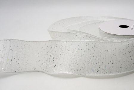 White_Glitter Crinkle Wired Ribbon_KF9040GC-1-1