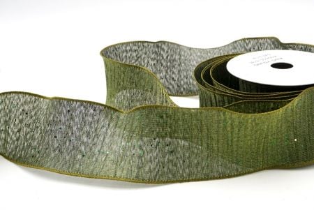 Green_Glitter Crinkle Wired Ribbon_KF9040GC-15-185